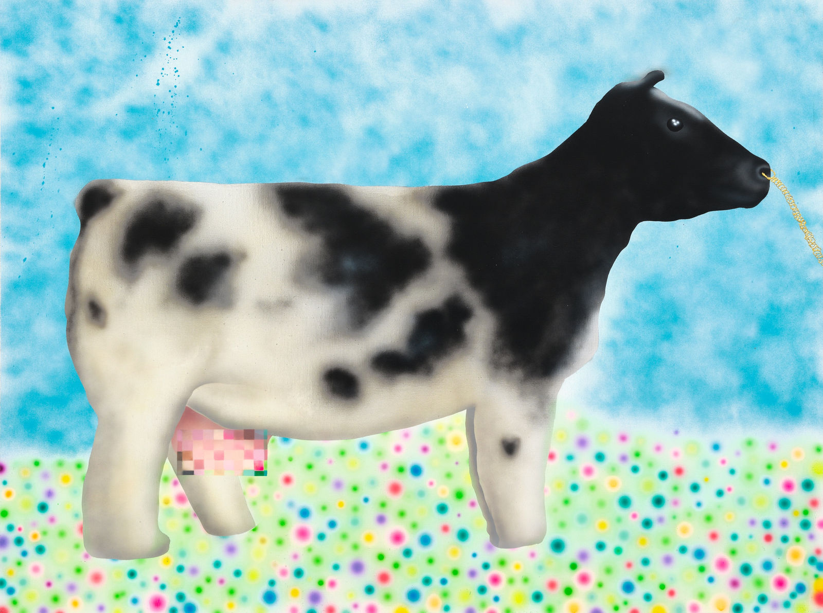 ¥OUADA, Sketch a beautiful cow seen on the Internet, 2021