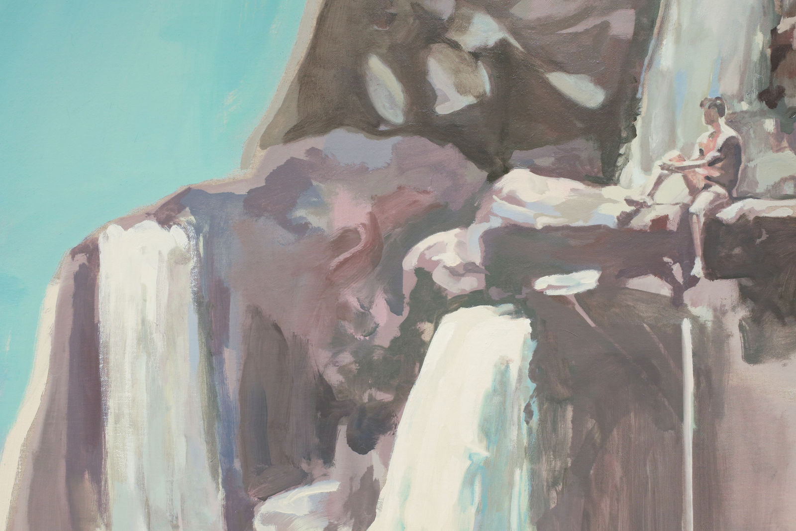 Hilmi Johandi, Landscapes and Paradise VI (View of a garden with a cascading waterfall), 2020