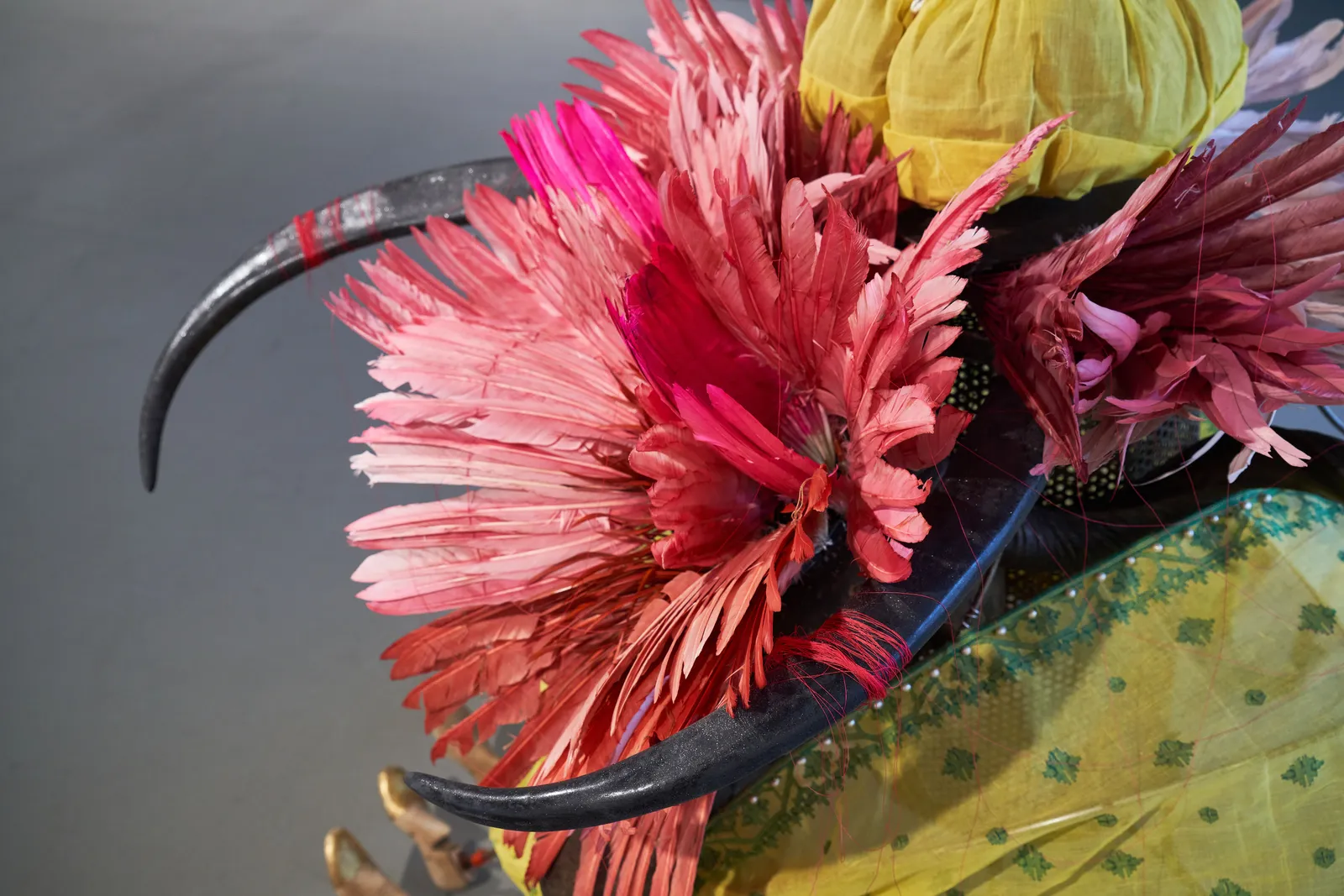 Rina Banerjee, Preternatural passage came from wet whiteness and mercantile madness, paid for circular migrations, she went thirty six directions that is all the more different, where empire threw her new born and heritage claimed as well, this lady bug was not scarlet her wound was rather shaped like garlic seemed colored, a bit more of sulfuric, could eat what was fungus her cloth punctuatedby tender greenness she seemed to be again pregnant. , 2011