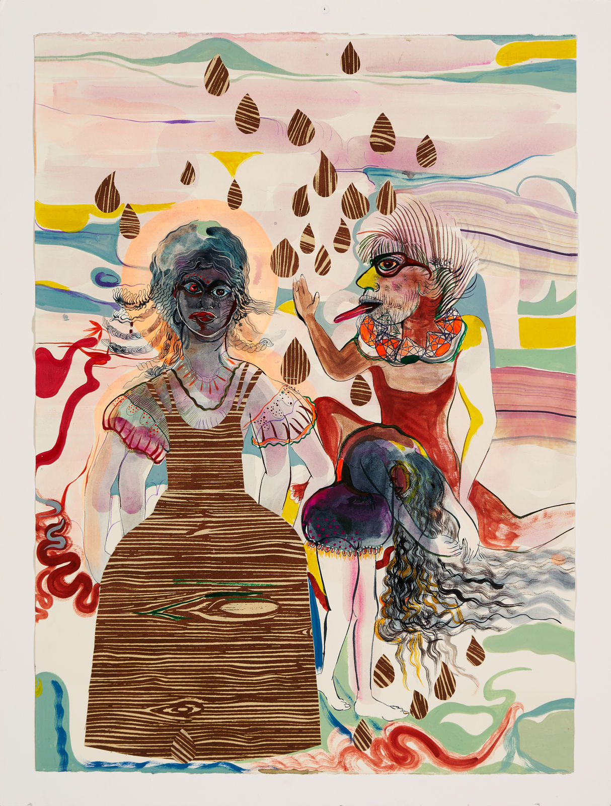 Rina Banerjee, Human stain, release us from fearing the fears of our others who are in pain. Stay awhile to listen to this unwanted stain, hiding, heard or frozen stares be gone as we come together, our girls, children to grow away from silence and her sister - shame., 2019