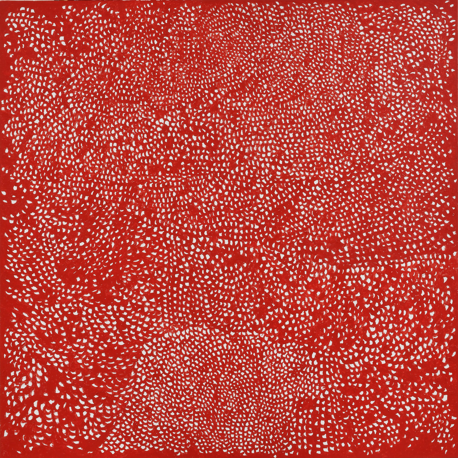 Yayoi Kusama, MY SPIRIT BEHELD A RED SUNSET SKY AND PAINTED THE FUTURE, 2020