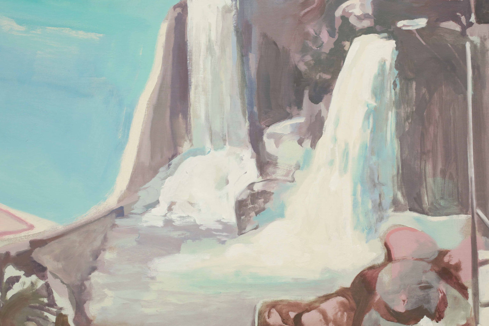 Hilmi Johandi, Landscapes and Paradise VI (View of a garden with a cascading waterfall), 2020