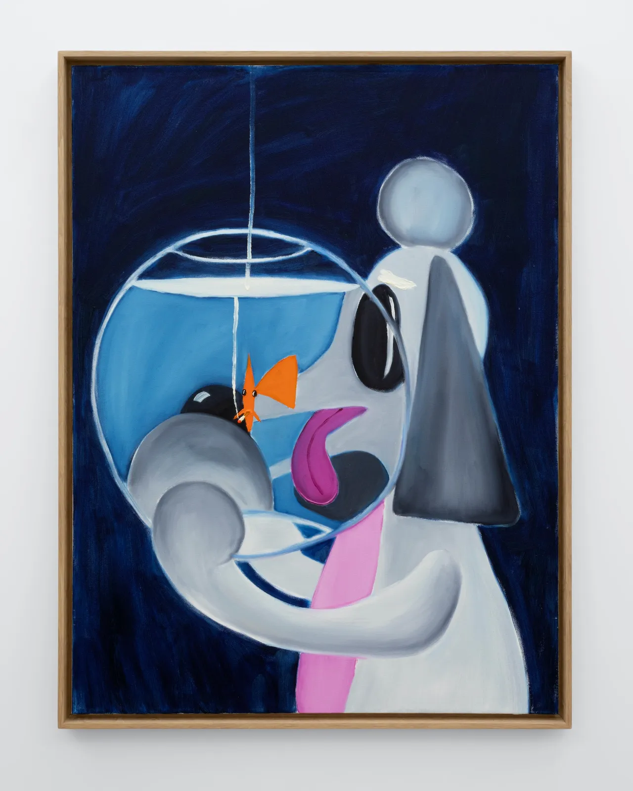 Keith Boadwee, Spiritual Abstraction (Prussian Blue Goldfish Gazing Poodle in Profile), 2021