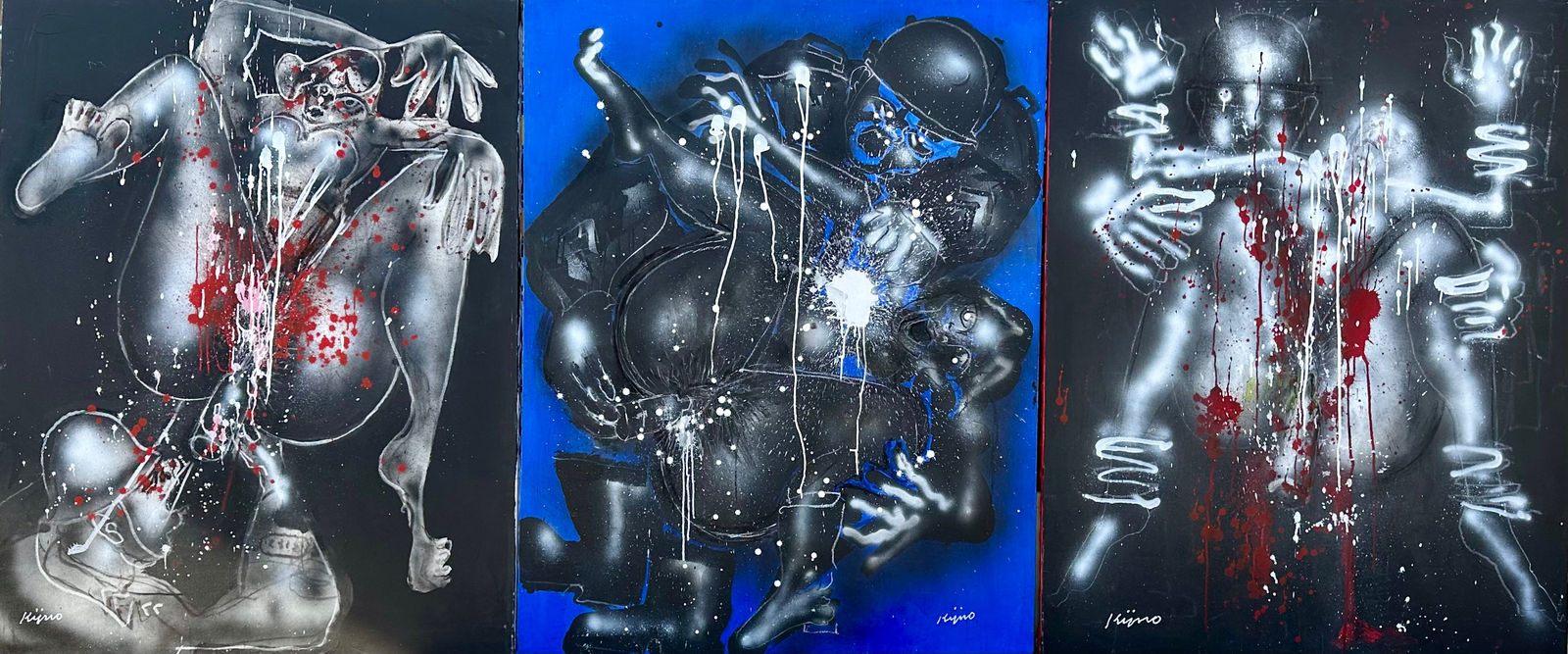 Ladislas Kijno, triptyque en hommage à Gisèle Halimi et Djamila, 2000-2010