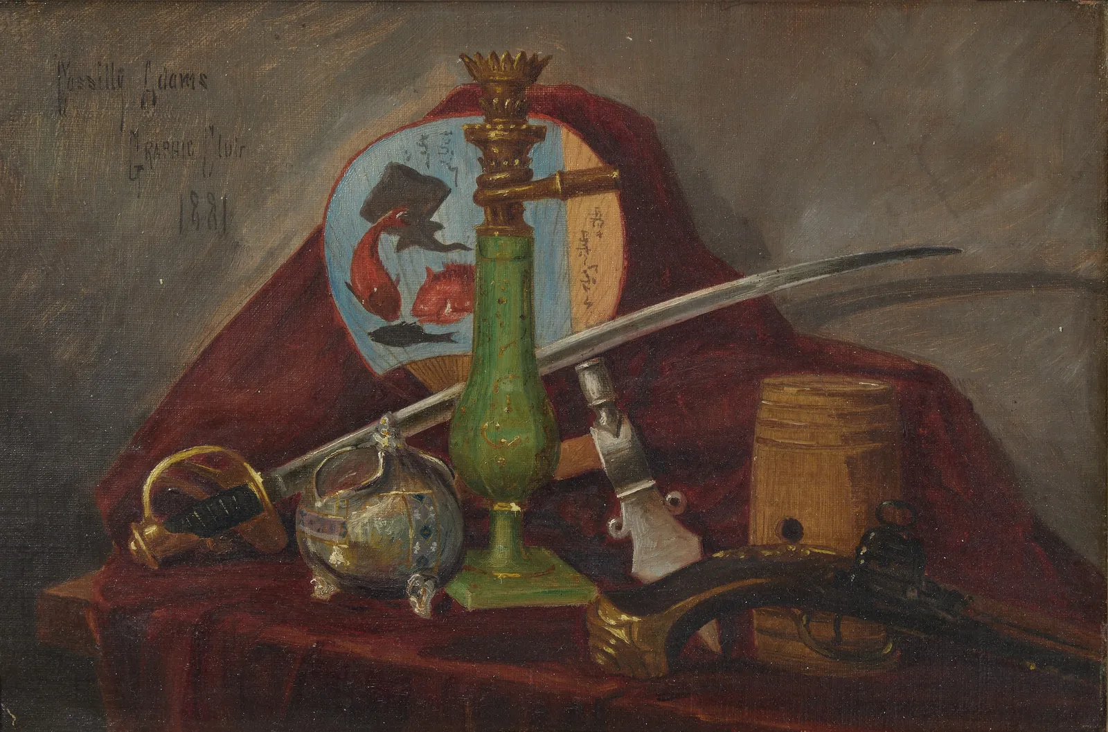 Cassidy Adams, Still Life of Various Objects, d. 1881