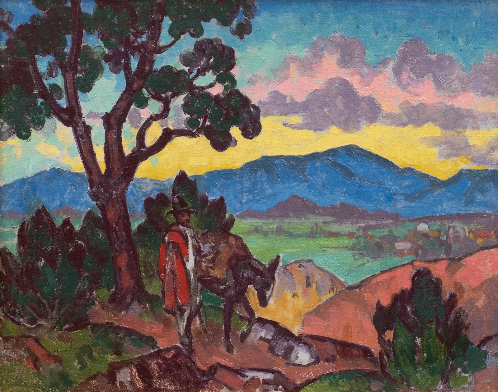 William Penhallow Henderson, Picacio Trail- Santa Fe (Upper Canyon Road), c. 1916