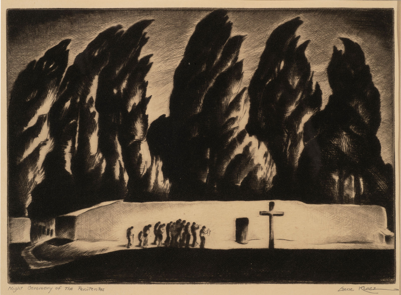 Gene Kloss, Night Ceremony of the Penitentes, d. 1932