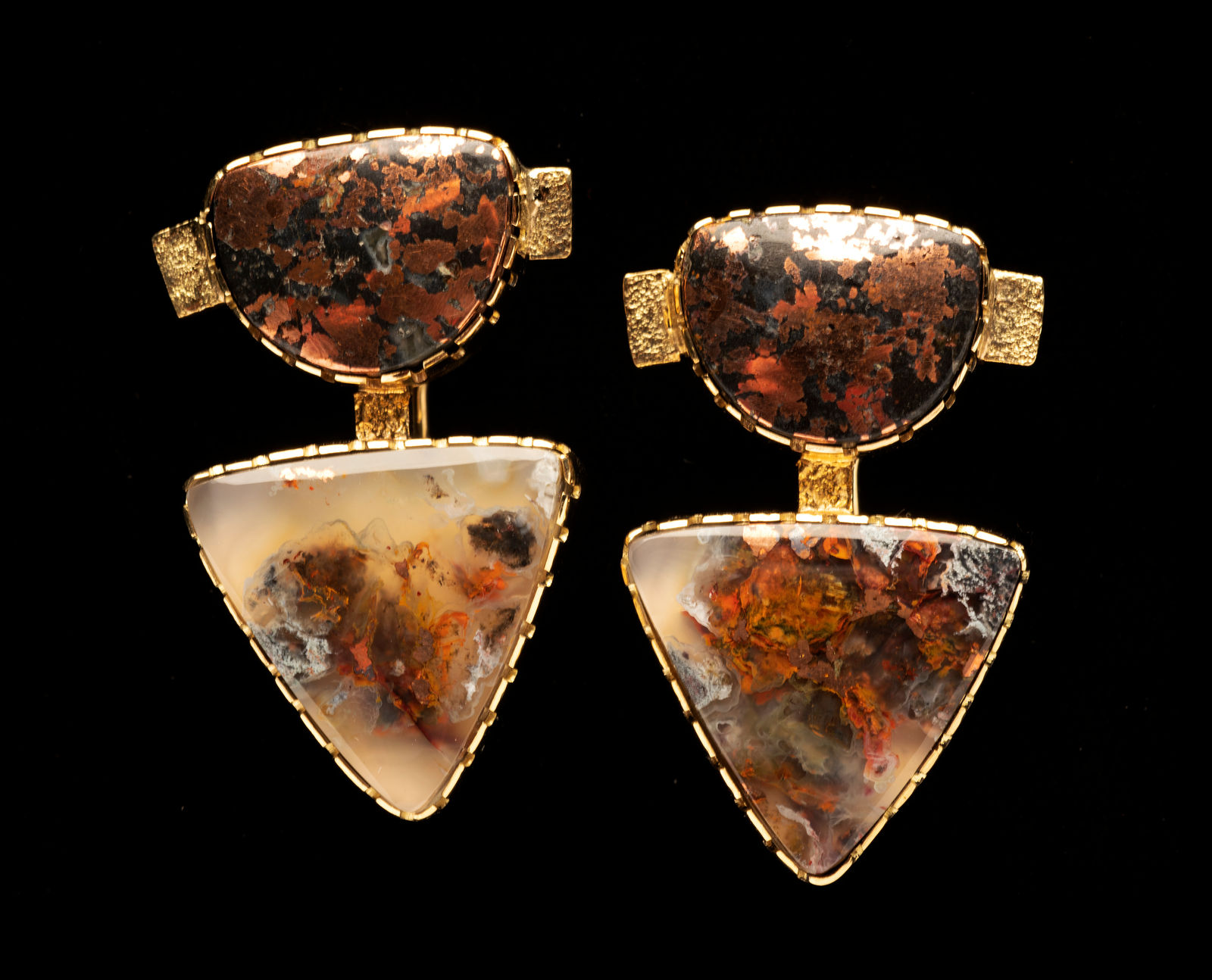 Yazzie Johnson and Gail Bird, Earrings, d. 2024