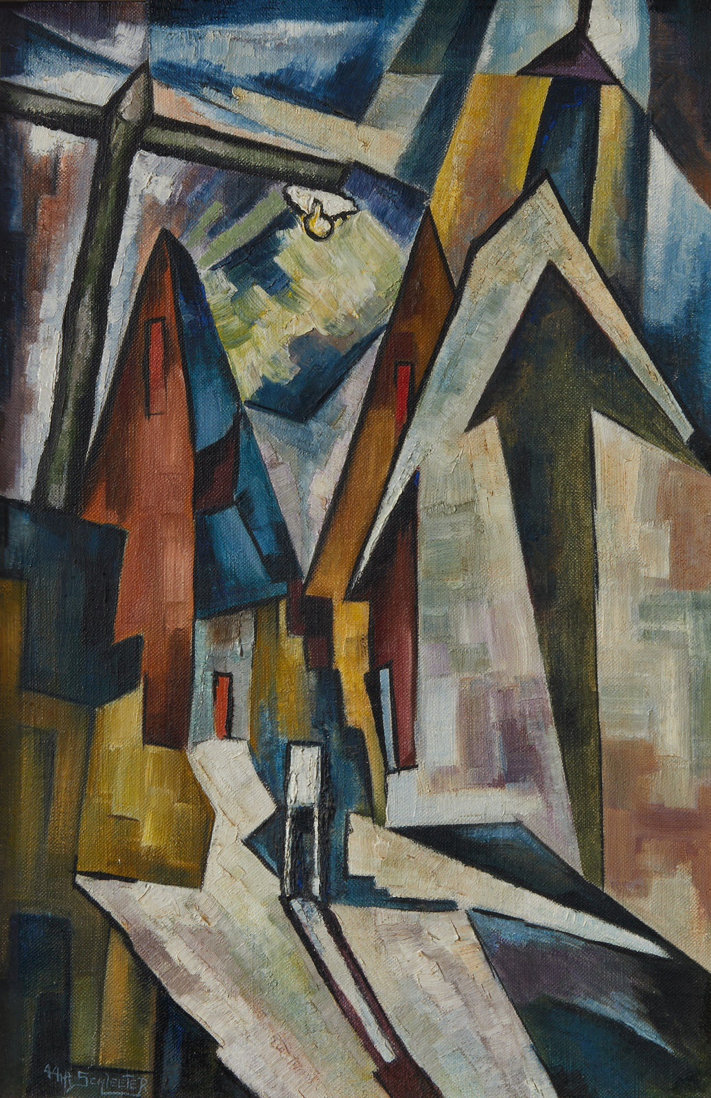 Howard Schleeter, White Sign Board, June 14, 1944