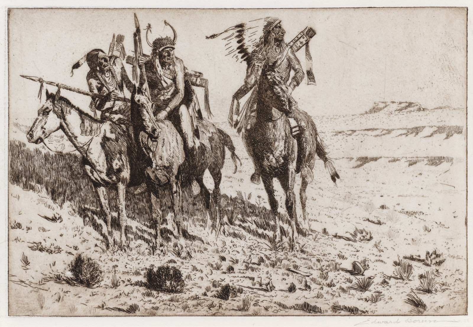 Edward Borein, Sioux Chief