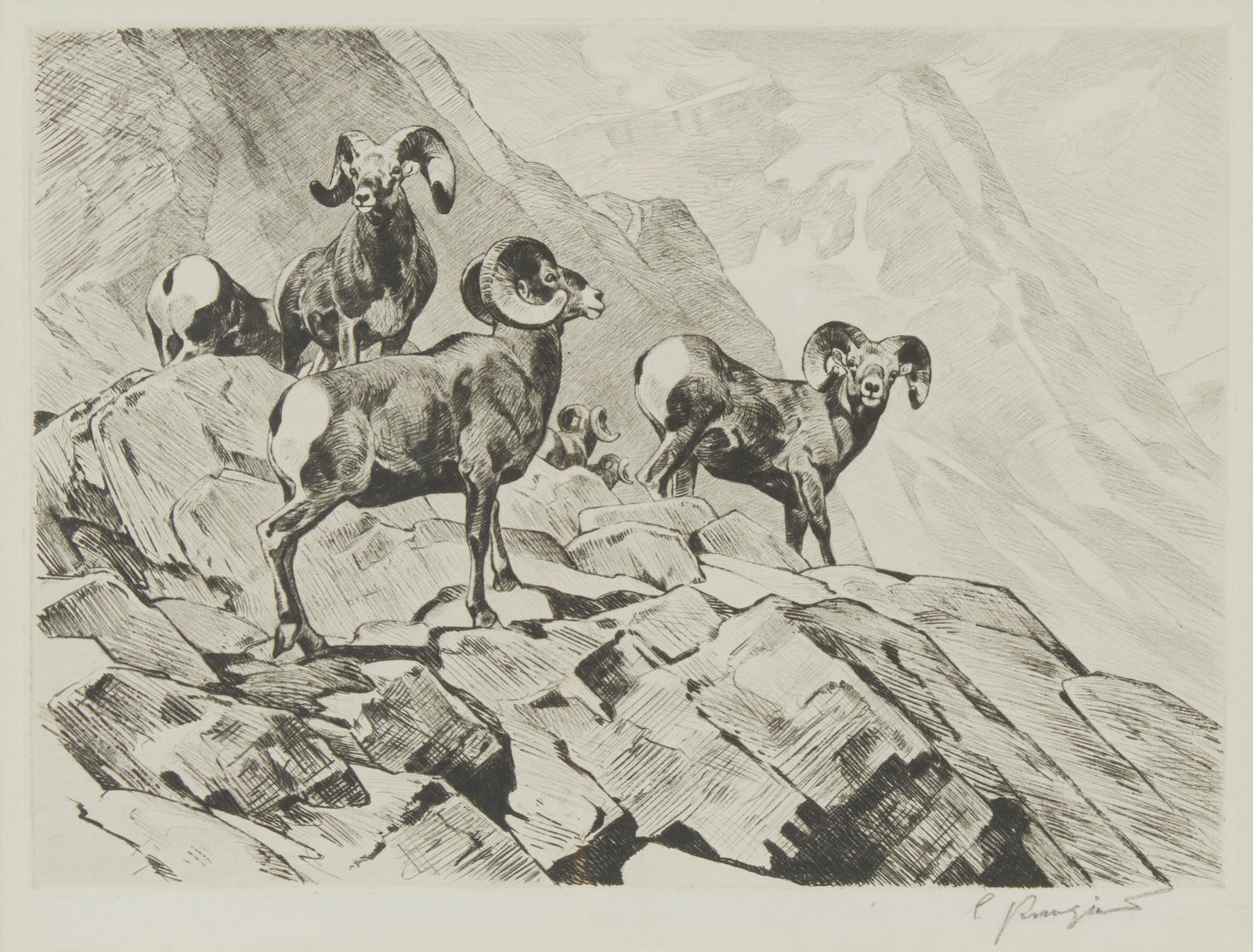 Carl Rungius, Among the Crags