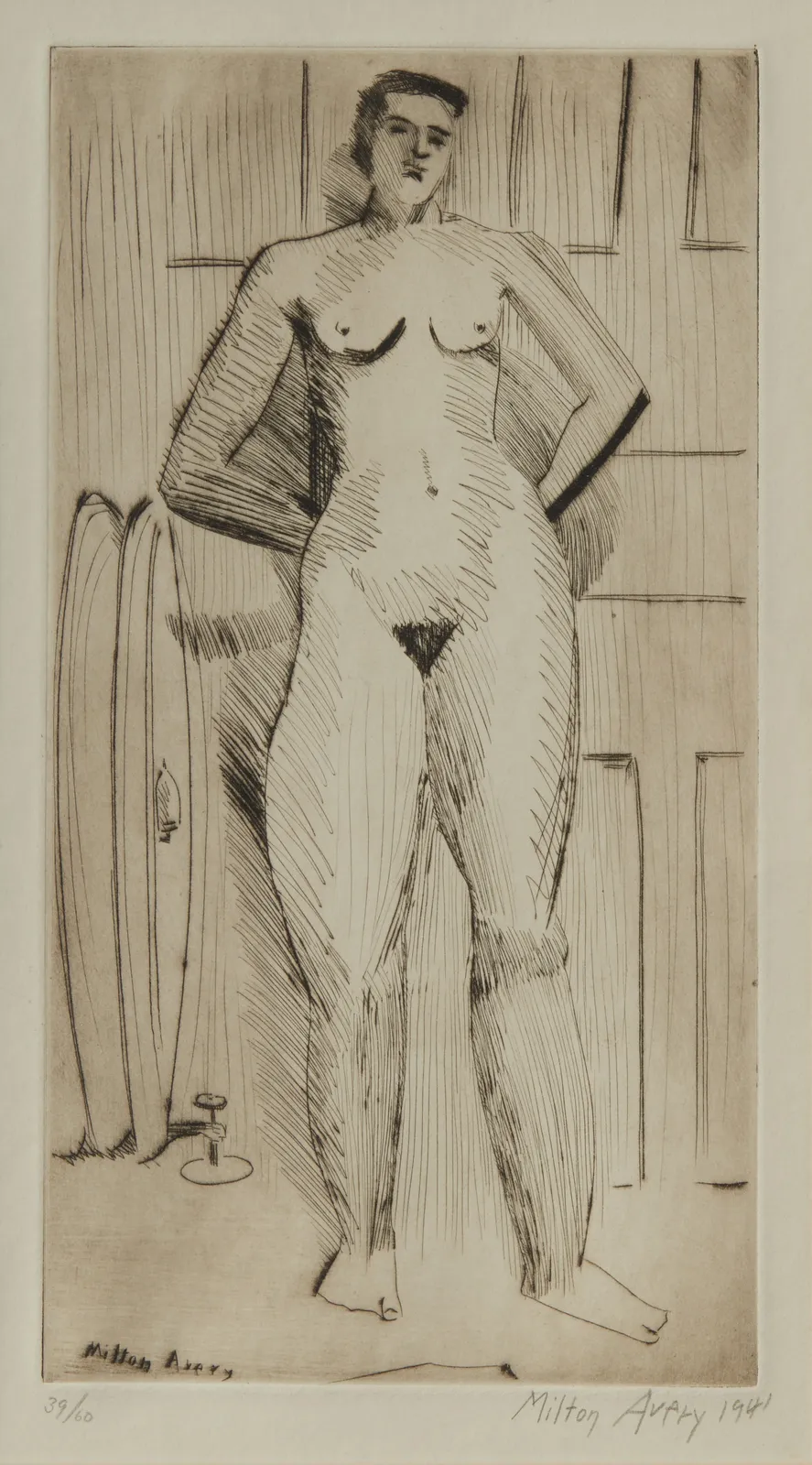 Milton Avery, Standing Nude, d. 1941