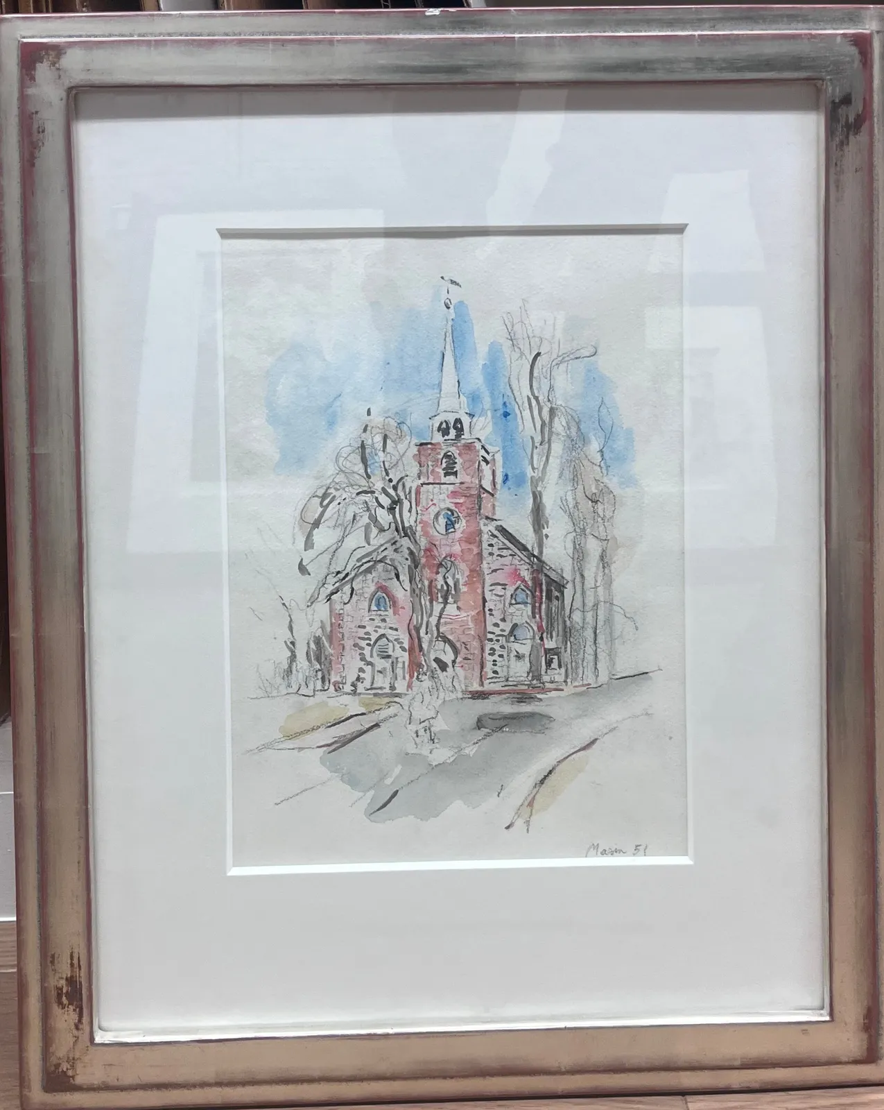 John Marin, Old Dutch Church, Saddle River, New Jersey, d. 1951