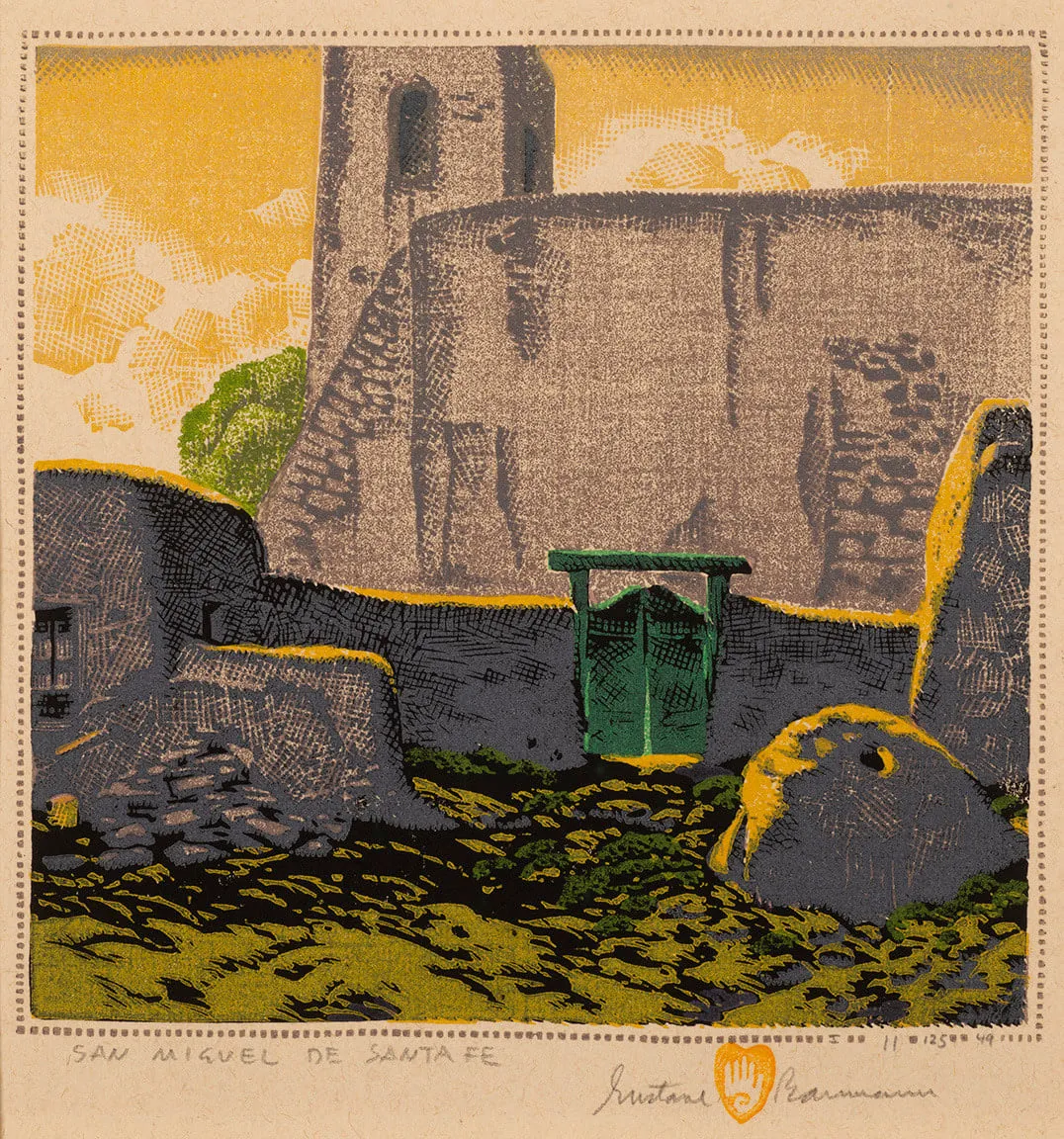 Gustave Baumann, San Miguel de Santa Fe, d. 1949