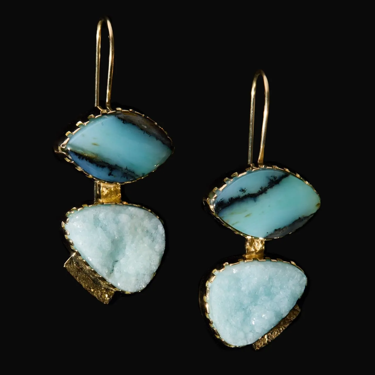 Yazzie Johnson and Gail Bird, Earrings, d. 2025