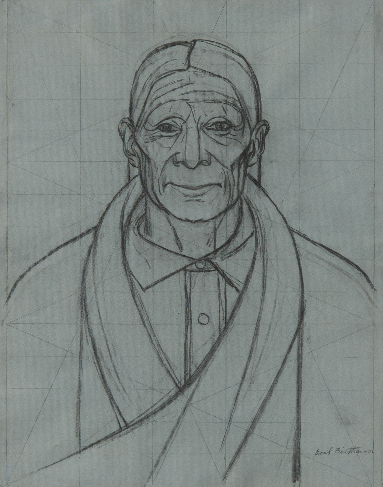 Emil Bisttram, Taos Indian Portrait, d. 1932