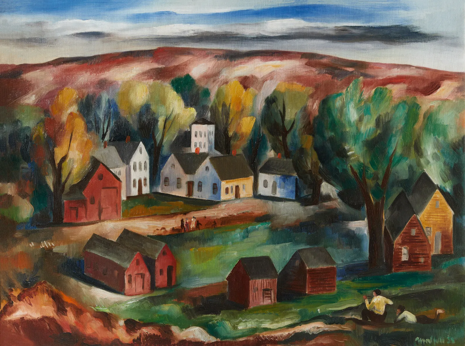 B(ror) J.O. Nordfeldt, Near Old Raton, New Mexico, c. 1930s