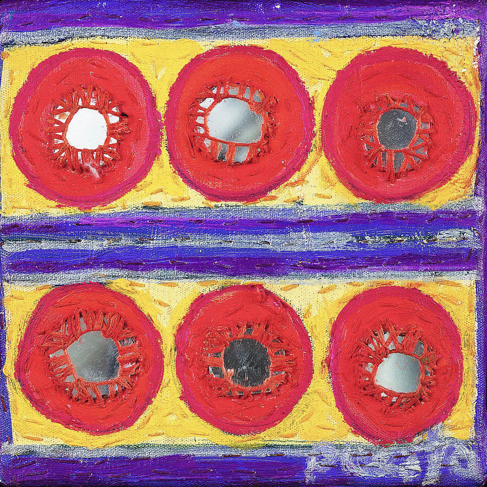 Abstract Assemblages, Orange wheels, 2000