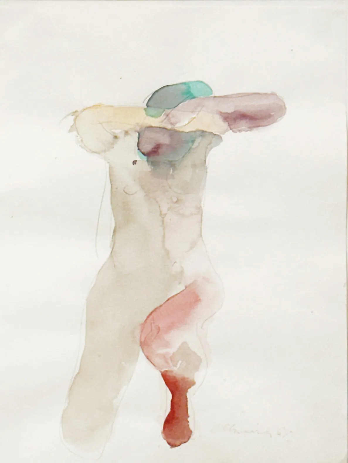 Nathan Oliveira, Kneeling Nude, 1961