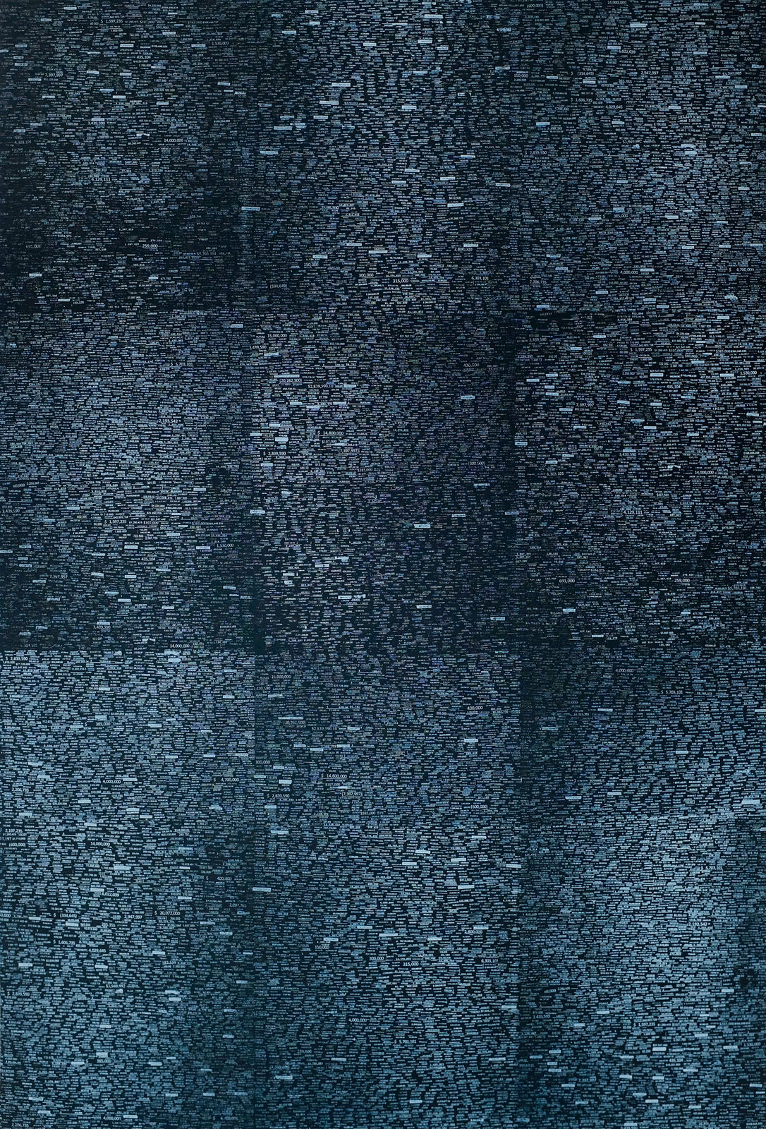 Ruben Millares, Paint by Number #7 (White and Grey), 2016