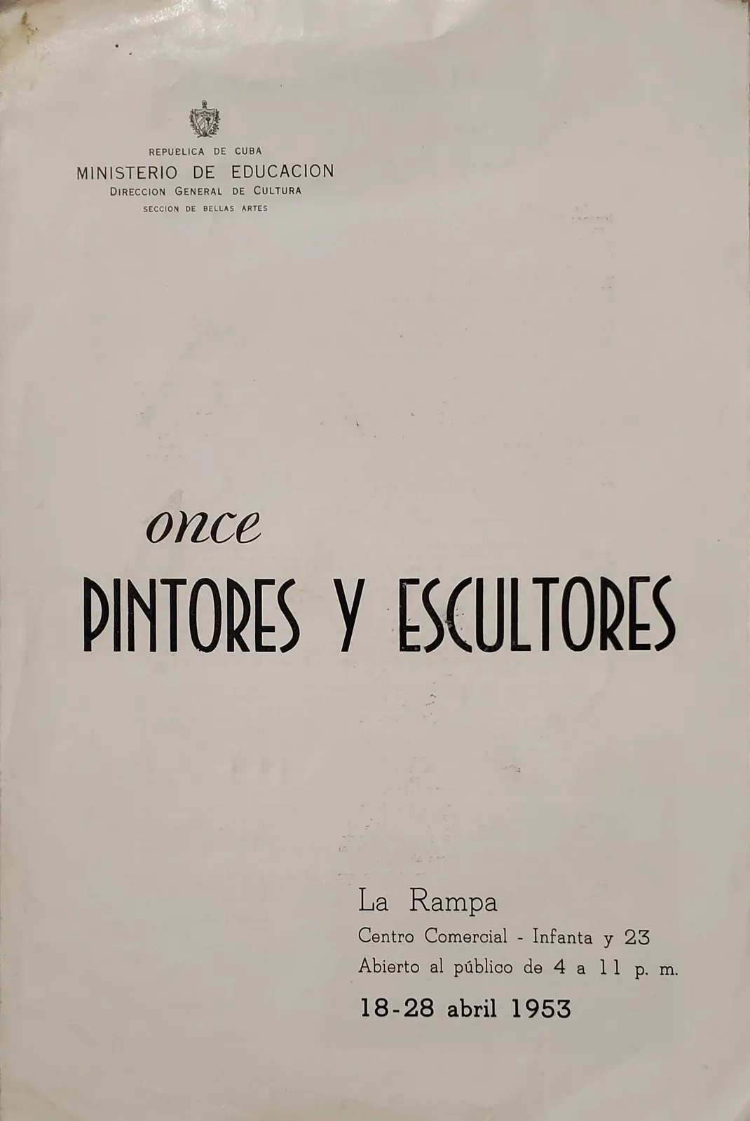 Oncce Pintores y Escuptores, 1953