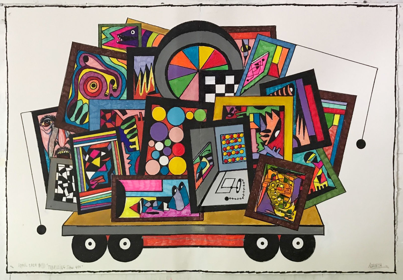 Luis Cruz Azaceta, Travelling Show 444, 2024