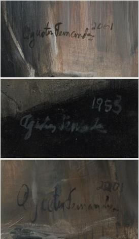 Agustin Fernandez, La Familia Triptych, 1953-2001