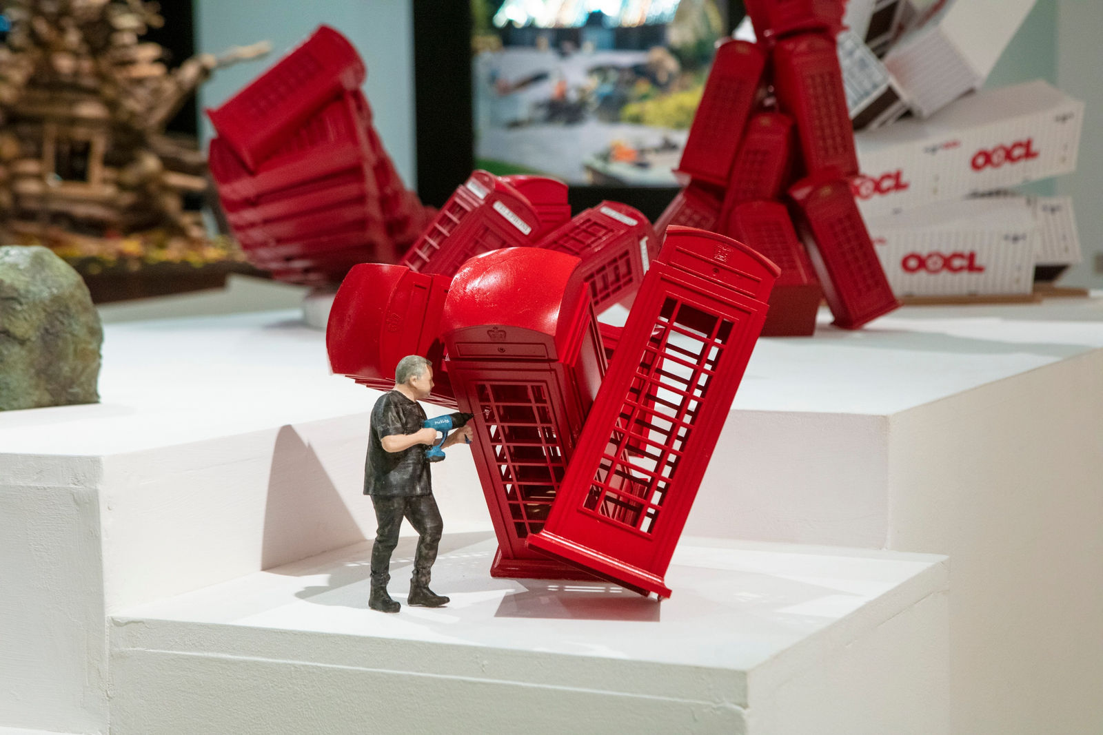 David Mach RA, Telephone Box Maquette IV, 2023