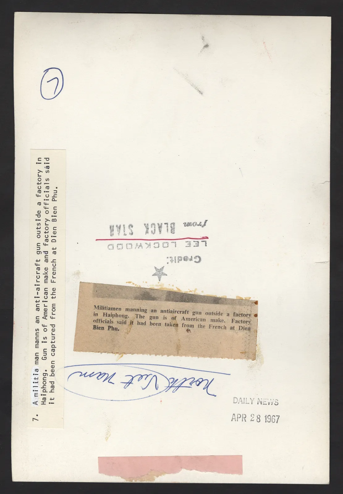 Lee Lockwood, Captured Weapon — Anti-Aircraft Position, Haiphong, Vietnam, 1967