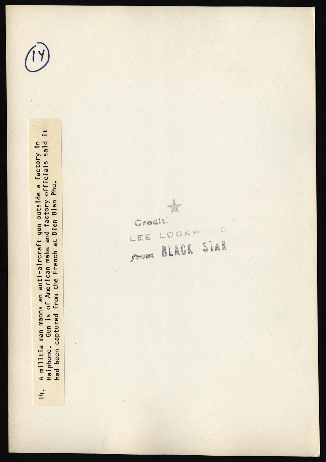 Lee Lockwood, Captured Weapon — Anti-Aircraft Position, Haiphong, Vietnam, 1967