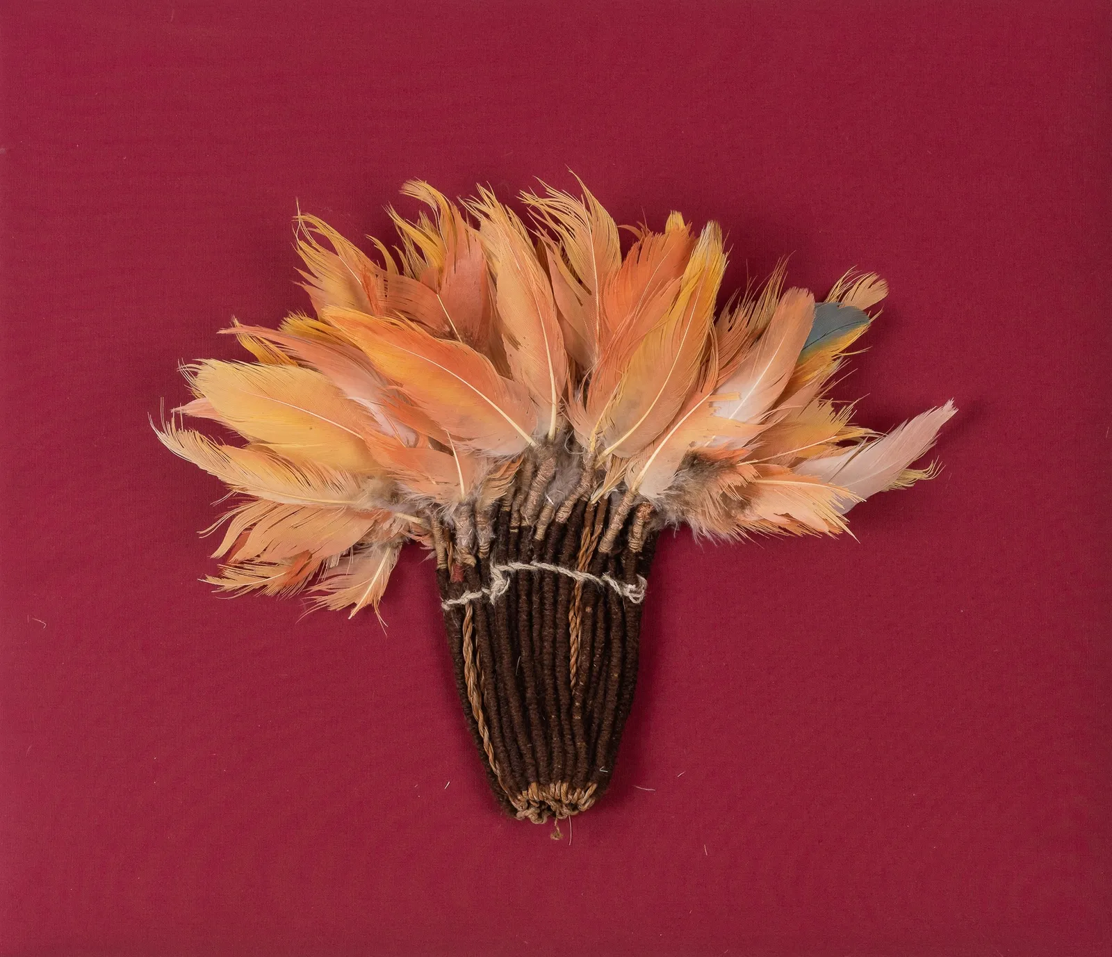 Nazca Culture, Feather headdress (Salmon Pink), Circa. 400AD