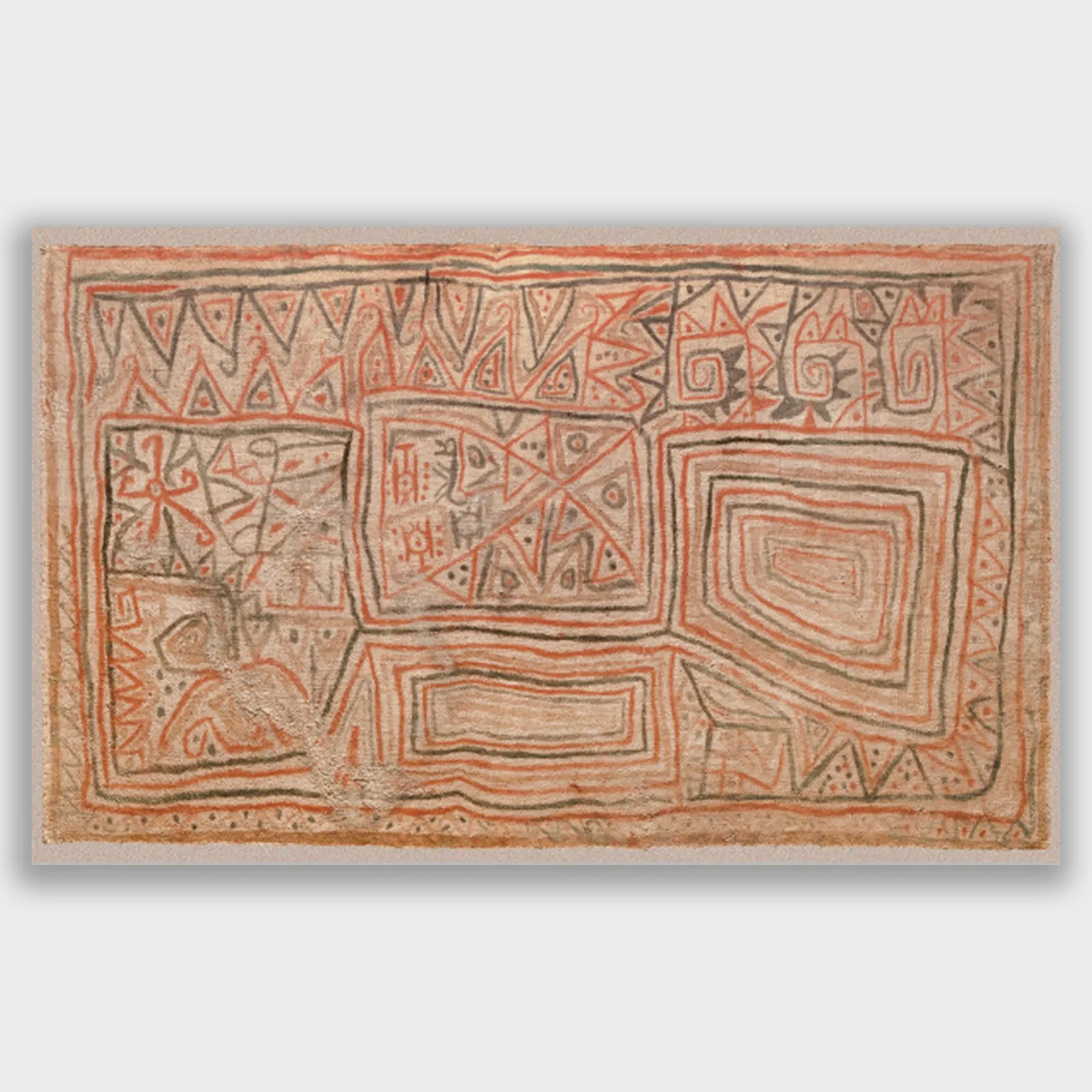 Huari Culture, Huari Geometric Painted Textile, Circa. 800AD