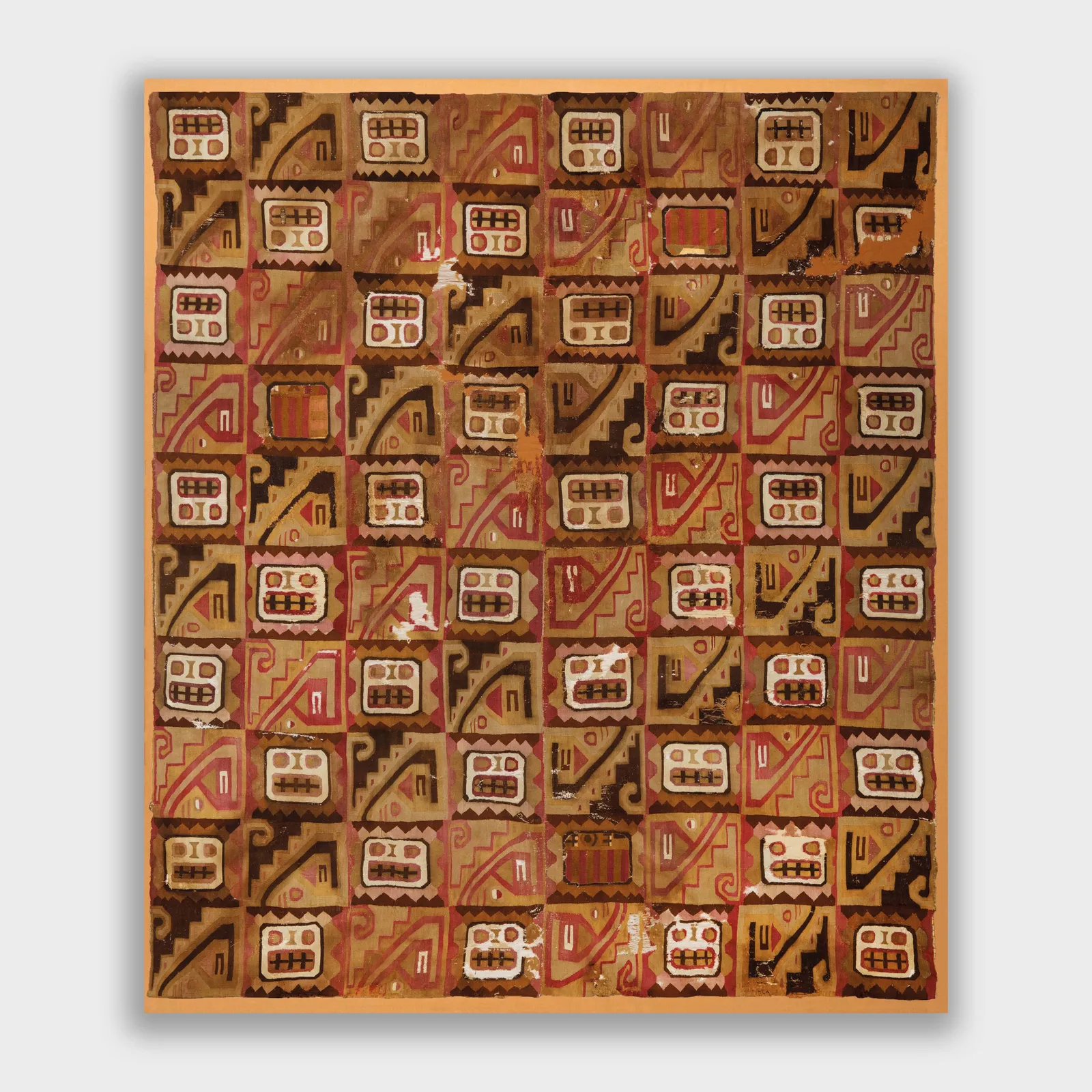 Huari Culture, Textile Panel (Skull Motif), Circa. 800AD