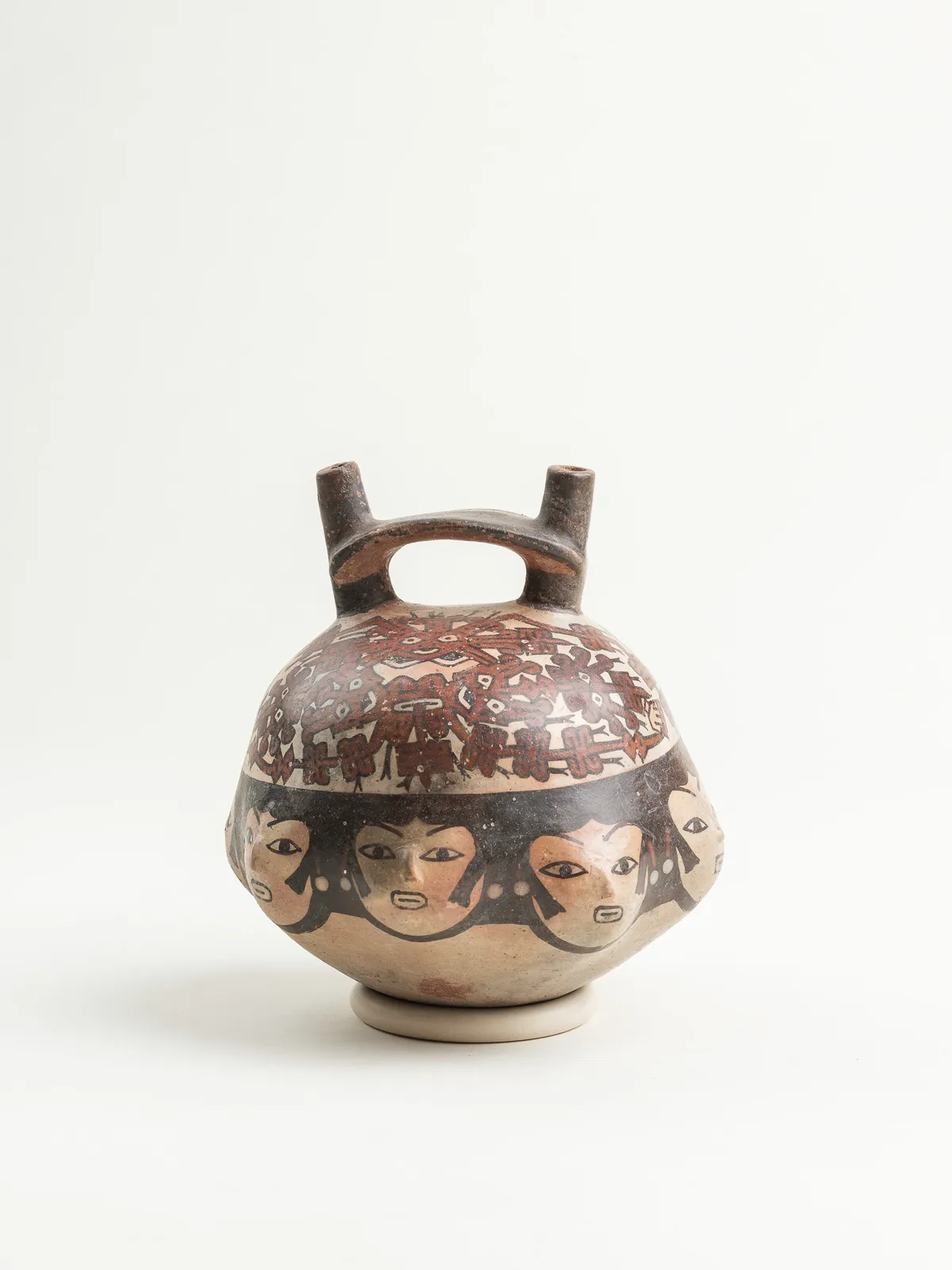 Nazca Culture, A Nazca Double Spout Stirrup Vessel, circa 400 - 600 AD