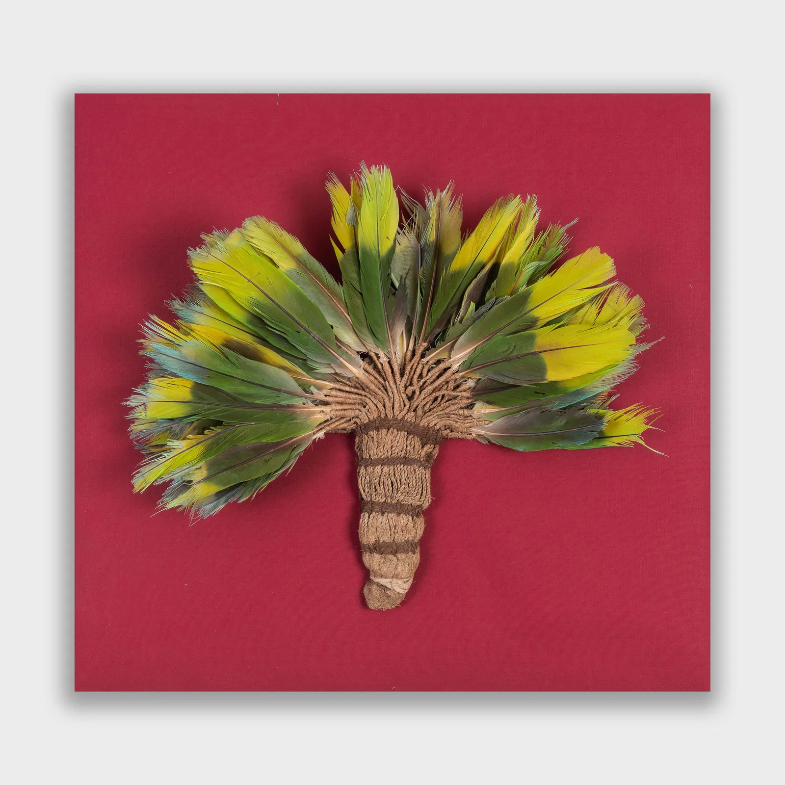 Nazca Culture, Feather headdress (Malachite green), Circa. 400AD