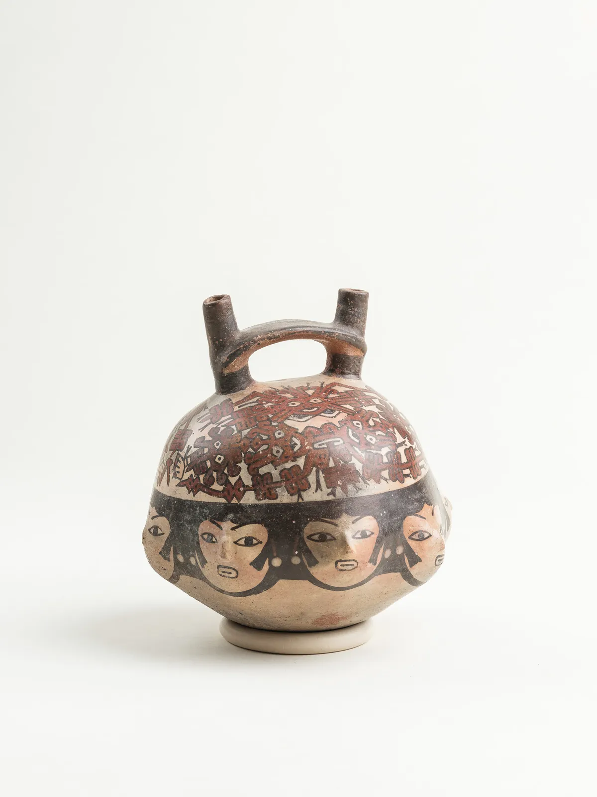 Nazca Culture, A Nazca Double Spout Stirrup Vessel, circa 400 - 600 AD