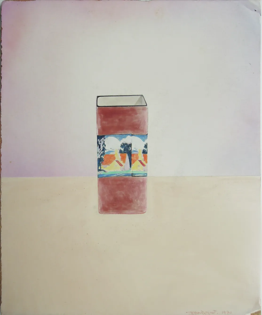 John Dove and Molly White, VASE WITH FAUVE PAINTING by John Dove, 1970