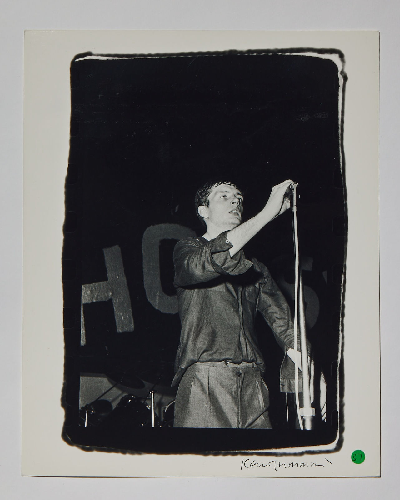 Kevin Cummins, Ian Curtis, The Mayflower Club, Manchester, 28 July 1979