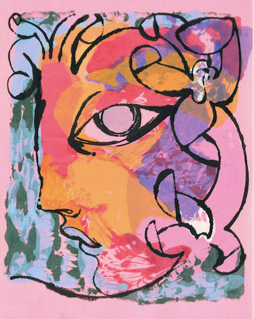 Petra Börner, Strobe, Face Paint (profile), 2024