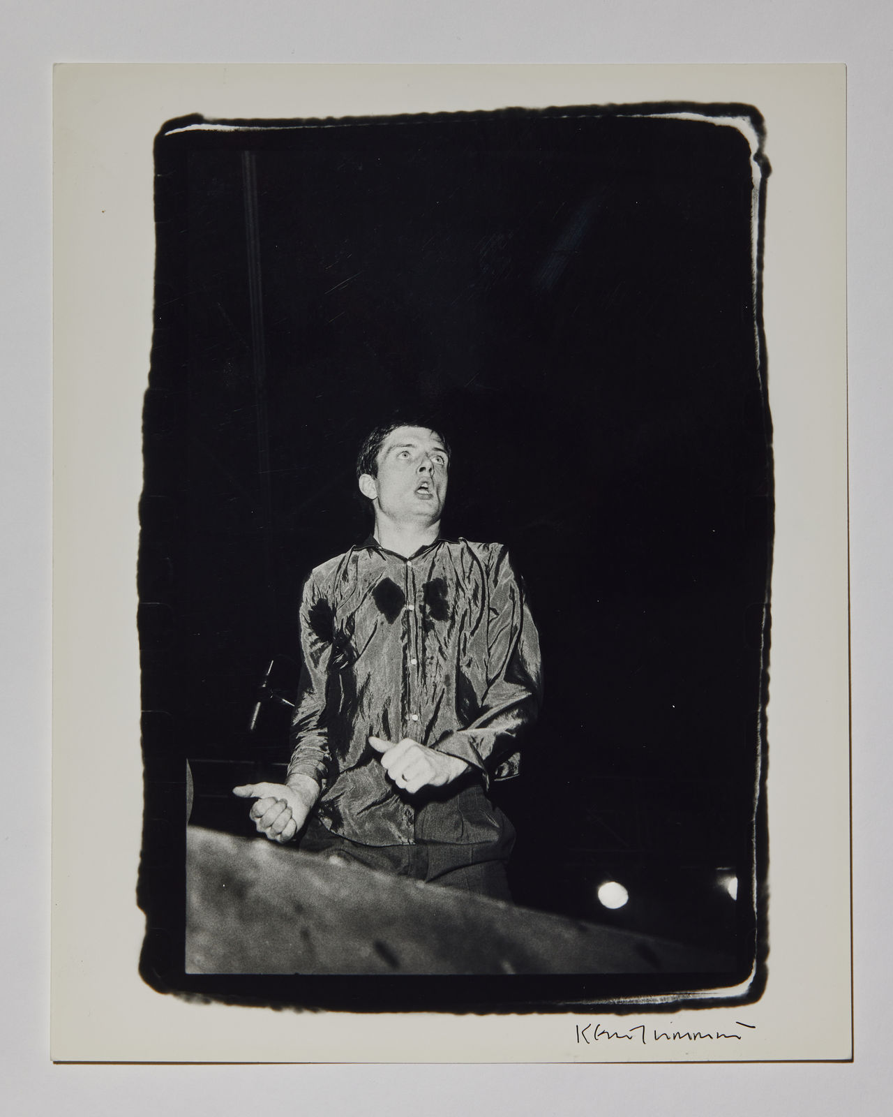 Kevin Cummins, Ian Curtis, Queen’s Hall, Leeds, 8 September 1979