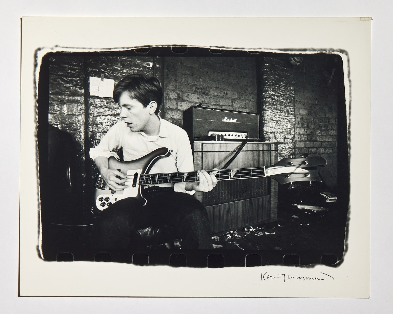 Kevin Cummins, Bernard Sumner, TJ Davidson’s Rehearsal Room, Little Peter Street, Manchester, 19 August 1979