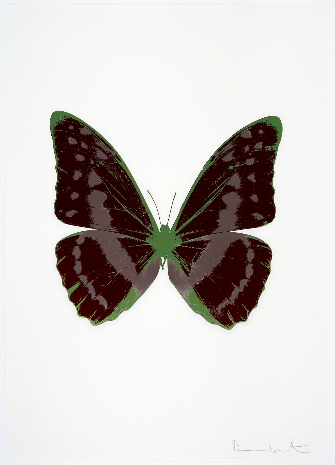 Damien Hirst, The Souls III - Burgundy/Gunmetal/Leaf Green, 2010