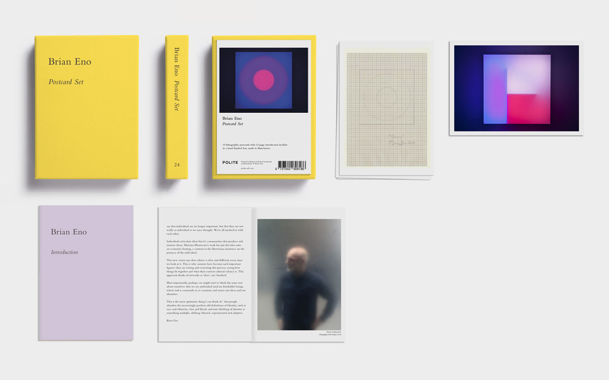 Brian Eno, Postcard Set (Factory Yellow), 2020