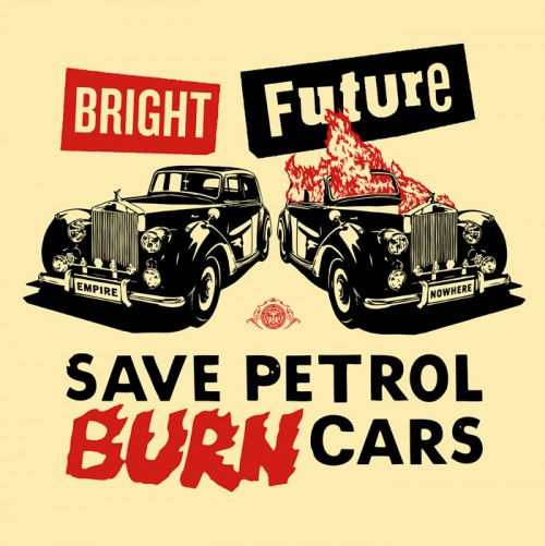 Jamie Reid & Shepard Fairey, Bright Future (red/black/cream), 2012