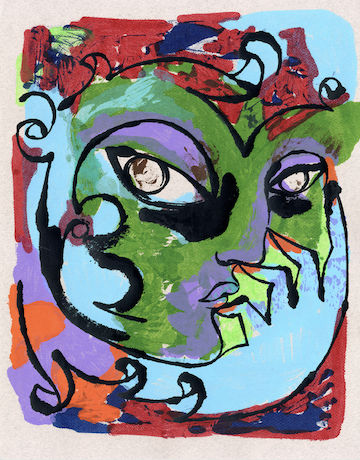 Petra Börner, Party, Face Paint (hand), 2024