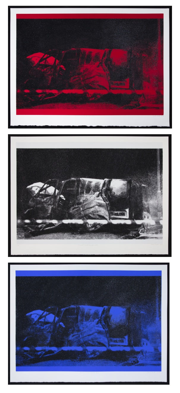 Gavin Turk, Diamond Transit Disasters set: Red, White, Blue, 2018
