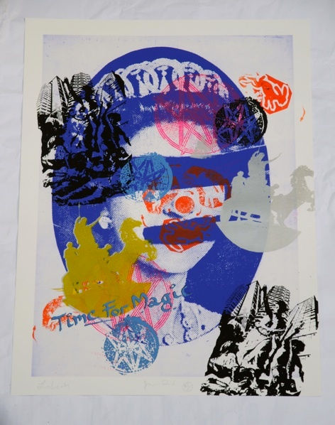 Jamie Reid, Liberty (Blue), 2011