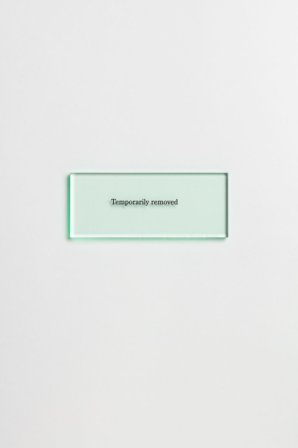 Anna Blessmann and Peter Saville, Temporarily Removed, 2008