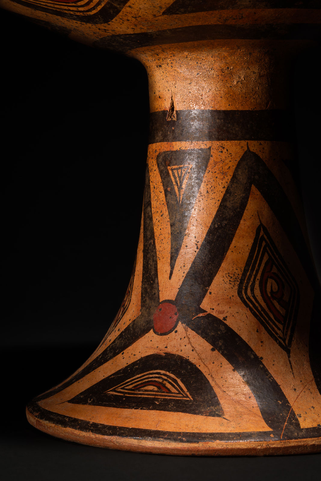 Panamanian Polychrome Footed plate, Ca. 800-1200 AD