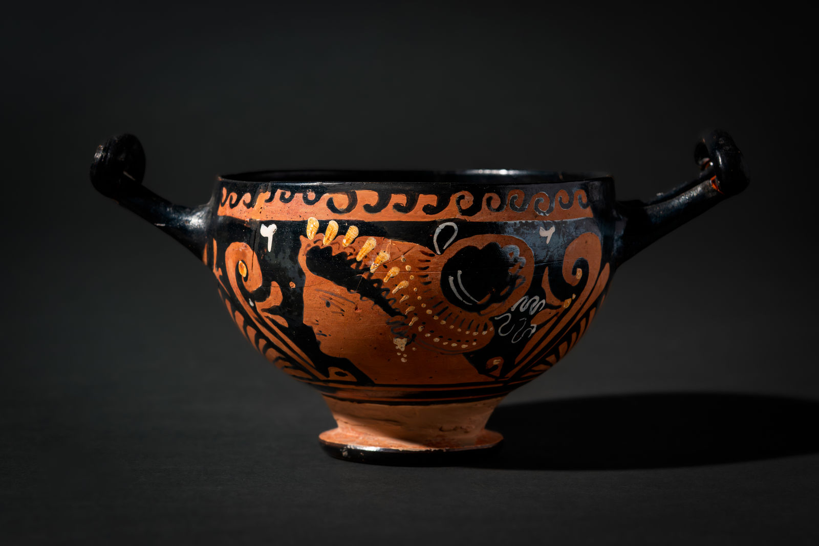 Apulian Red Figure Kotyle with Lady of Fashion, Ca. 350 - 320 BC